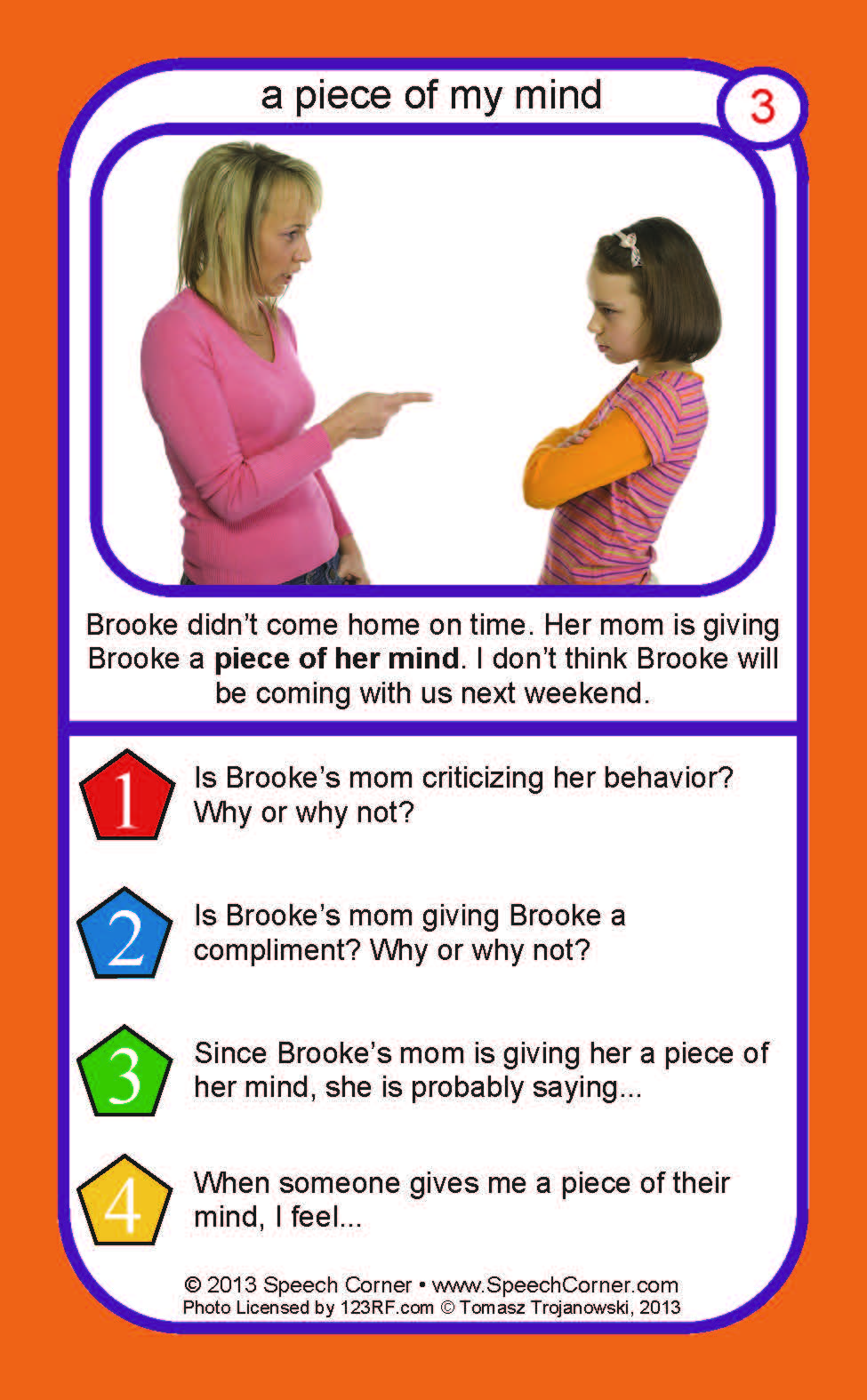 Idioms (Double Dice Deck) cards by Speech Corner TrE