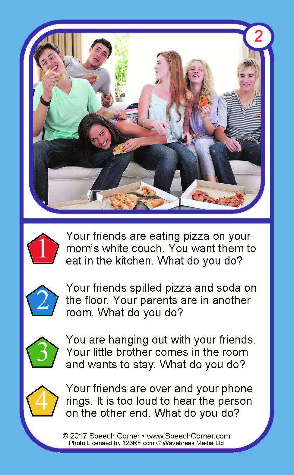 Social Situations For Teens Double Dice Deck Cards By Speech 